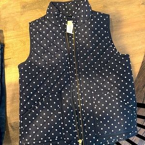 Crewcuts navy w/polka dot vest. Size 8 girls